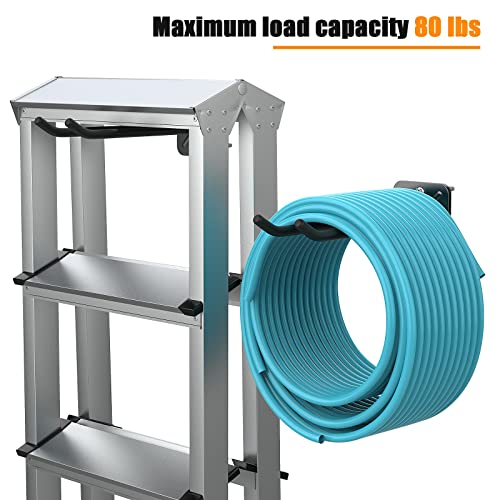 Garage Hooks, Heavy Duty Garage Hooks -12.4 Inch Wall Mount Hangers for Chairs, Power Tools, Garden Tools, Tires & More - Max 120 lbs (2-Pack)