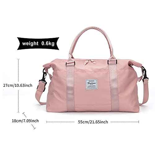 HYC00 Travel Duffel Bag,Carry-on Overnight Weekender Overnight Bags for Women,Sports Tote Gym Bag with Wet Pocket