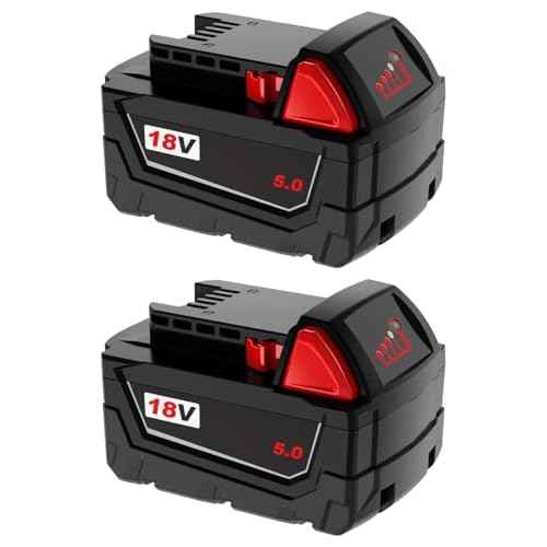 5.0AH Battery 18V Compatible with Milwaukee M18 48-11-1850, 2 Pack Compatible with All Power 18V Mil Waukee Power+ Tools Lithium Ion Battery 48-11-1852