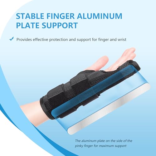 Pinky Finger Splint, Finger Splint for Pinky, Broken Pinky Finger Brace, Little Finger Splint, Metacarpal Finger Splint Hand Brace for Trigger Finger, Arthritis, Pinky Splint Left Hand, M