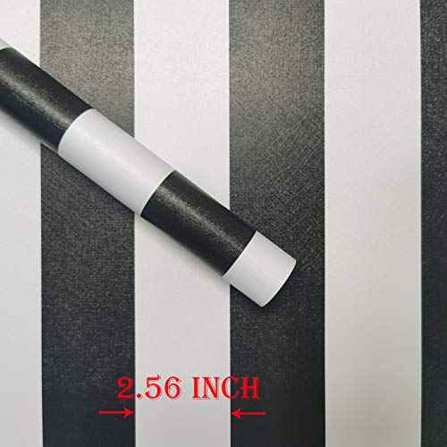 Guvana Stripe Black and White Peel and Stick Wallpaper Self-Adhesive Wallpaper 118"x17.7" Removable Contact Paper Waterproof Wall Paper Decorative Wall Covering Cabinets Shelves Drawer Liner Vinyl