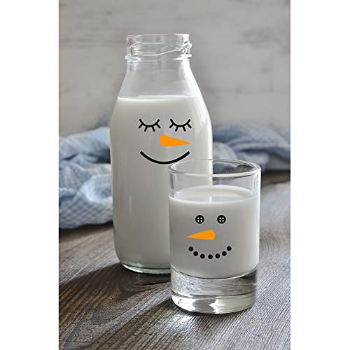 Maydahui 48 Pieces Snowman Face Wall Stickers Cute Christmas Snow Man Wall Decals 11 Inches Refrigerator Stickers Window Cling Decal Xmas Decorations