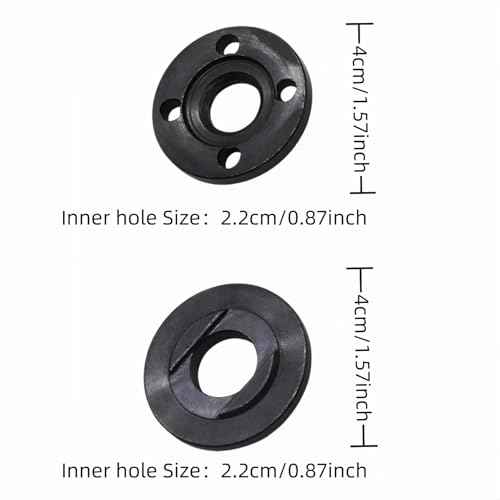 Compatible Metal Lock Nut Kit (2-Pack) for Dewalt, Ryobi, Milwaukee, Makita, Black & Decker - Inner & Outer Angle Grinder Flange Nut, Replaces 224399-1, 193465-4, 224568-4