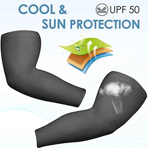 10 Pairs Plus Size Arm Sleeves UV Sun Protection Sleeves Cooling Ice Silk Arm Oversized Tattoo Sleeve Covers for Women Men, 10 Colors