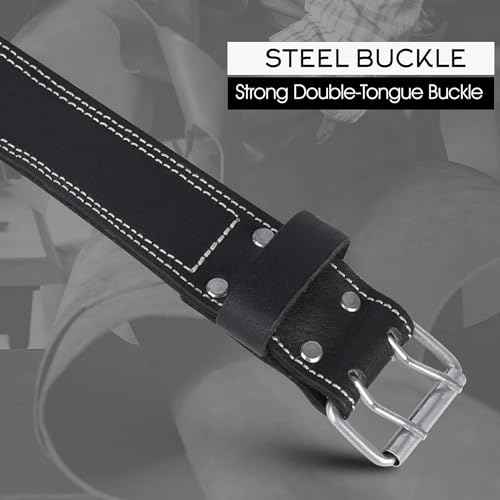 FUERI Tool Belt Heavy Duty Black Leather Utility Belts for Bags Construction Carpenters Electricians Framers Ironworkers Men Pouches Suspenders Women