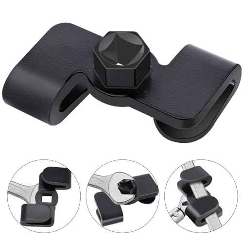 Universal Wrench Extender Breaker Bar and Offset Extension Wrench Adapters, Wrench Extender for 1/2 Inch Drive Breaker Bars/21 mm Hex Drive, Garage Repair, Automotive, Torque Adapter, Black