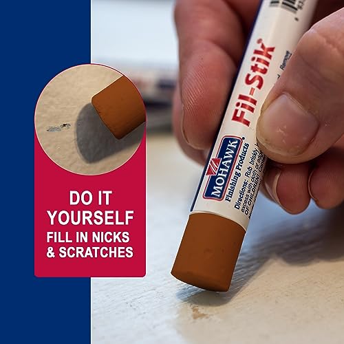 MOHAWK Finishing Products Fill Stick (Fil-Stik) Putty Stick for Wood Repair (Medium Rock Maple)- Rub On Semi-Soft Wax Filler Stick