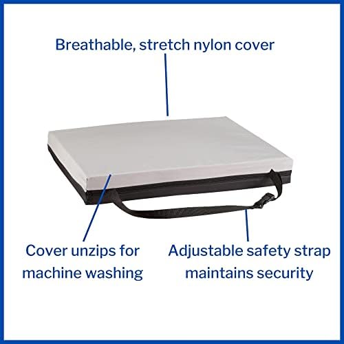 McKesson Seat Cushion for Wheelchairs and Office Chair, Foam/Gel, 22 in x 18 in x 3 in, 1 Count