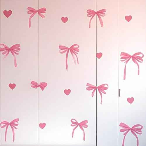 Pink Bow Wall Decals - Girl's Room & Nursery Decor - Wall Stickers for Girls