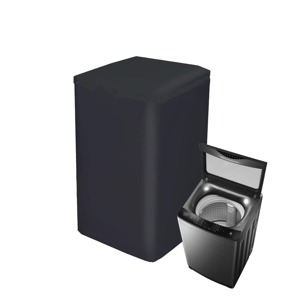 SUNSURE Top Load Washing Machine Protection Cover - Dustproof, Waterproof, Black (L-22x23.5x35.5inch)