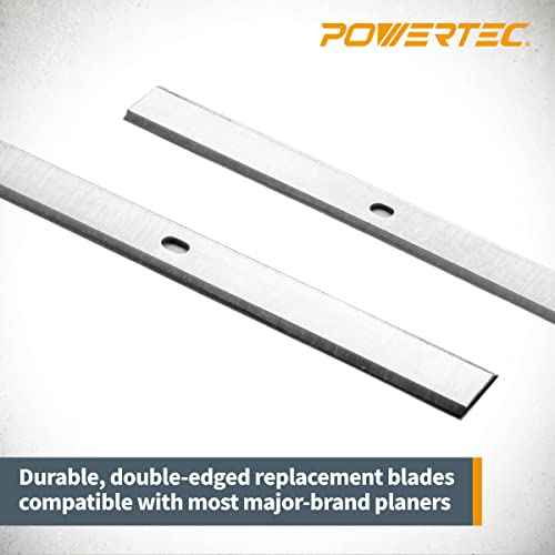 POWERTEC 12-1/2 Inch Planer Blades for Craftsman CMEW320, 21758, Wen PL1252, Porter Cable PC305TP, Delta 22-560, 22-565, TP305, Grizzly G0663, POWERTEC PL1252 Planer, Set of 4 (12803DD)