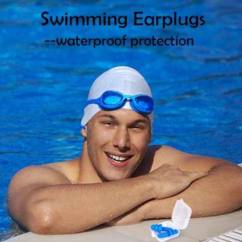 200 Pairs Ear Plugs for Sleeping Noise Cancelling, Reusable Silicone Sound Blocking Earplugs, Waterproof Noise Reduction Ear Plugs for Shooting, Swimming, Concerts, Snoring