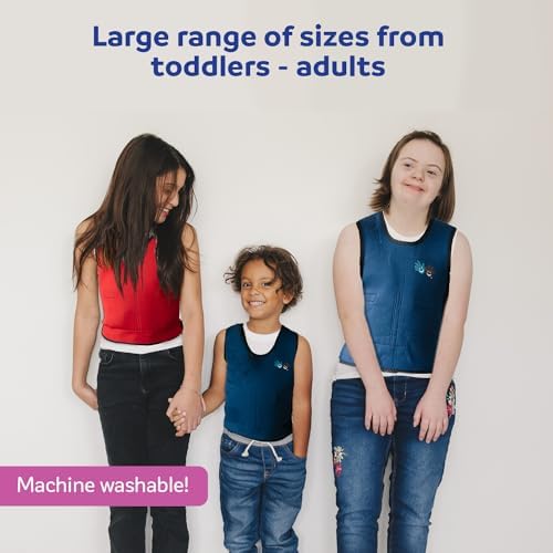 Fun and Function - Red Weighted Compression Vest for Kids & Adults - Calming Sensory Compression Vest for Kids - Weighted Vest for Sensory Needs - Toddlers, Kids, Teens & Adults Sizing