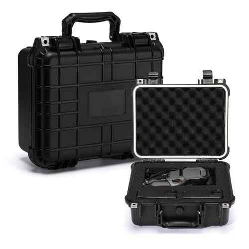CASOMAN Water-proof and Dust-proof Protective Sturdy Plastic Storage Case with Cush-Proof Sponge and Customizable Foam, IP67 Water Proof Grade, 13.4" X 11.6" X 6"