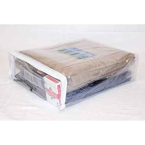10-Pack Clear Vinyl Zippered Storage Bags 12 x 15 x 4 Inch