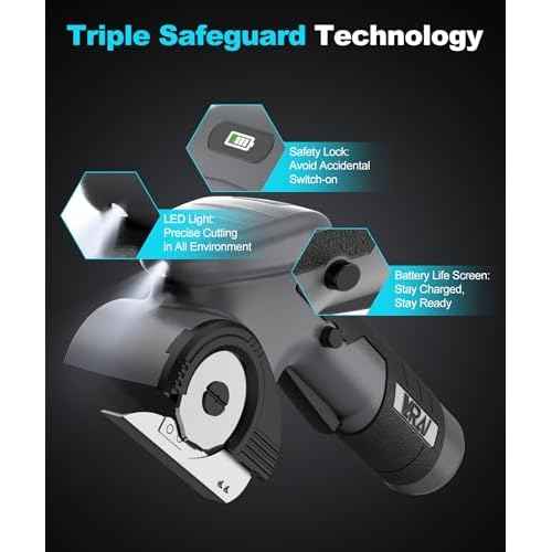 Cordless Electric Scissors, 2000mAh Fast Charging Rechargeable Fabric Cutter with Replaceable Blades, Box Cutter for Cloth, Cardboard, Plastic, Leather