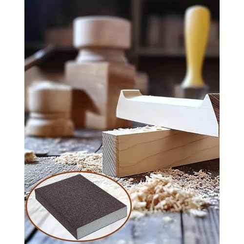 Fine Sanding Block Sandpaper Sponge - 10Pcs 220 Grit Sand Paper Blocks for Wood, Metal, and Drywall