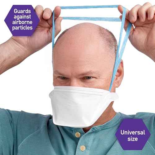 Kimberly-Clark Professional N95 Pouch Respirator (53358), NIOSH-Approved, Made in U.S.A., Regular Size, 50 Respirators/Bag, White