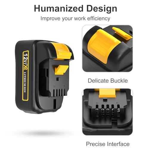 2Packs 12V Battery 3000mAh Replacement for Dewalt Battery 12V DCB120 DCB127 DCB125 DCB112