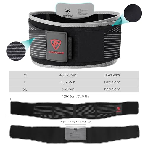 Sacroiliac Hip Belt, Dual Adjustable Compression with Ice Pack, Relief for Lower Back, Pelvic Stabilization, Postpartum Recovery & Lumbar Support - XL(fits waist circumference: 46-54 inches)
