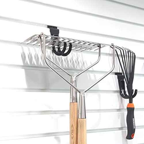 Slatwall Hooks, Heavy-Duty Slatwall Accessories, Black Slat Wall J Hooks, 8 Pack