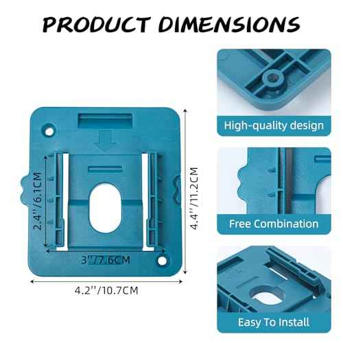 20 Pack Battery Holder for Makita 18V Battery Mount Wall Mount Dock Holder Fit for BL1860 BL1850 BL1840 BL1830 with 40 Screws