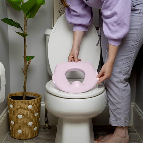 Ingenuity My Size Potty Pro in Pink, Infant Potty Training Toilet, Lifelike Flushing Sound, for Ages 18 Months, Up to 50 Pounds