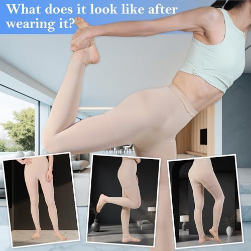 20-30mmHg Medical Compression Pantyhose, Women Compression Stockings & Leggings, Opaque Footless High Waist Opaque Compression Tights for Varicose Veins, Graduated Support Hose for Doctor