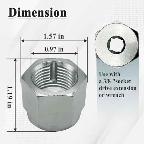 05265 Thread Clean Adapter for Household Outdoor Faucets, Clean Wrench Tool, Silver
