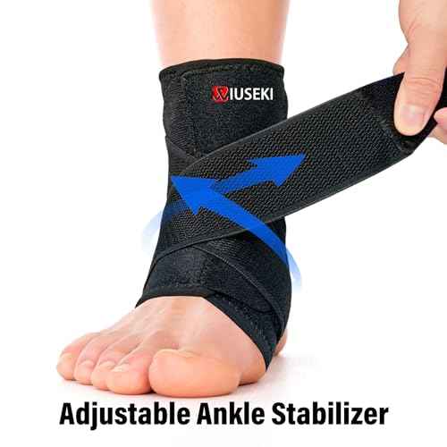 2 Pack Ankle Brace Stabilizers,Ankle Sprain Pain and Discomfort for Men & Women Injury Recovery Ankle Support,for Running Volleyball Basketball(Medium)