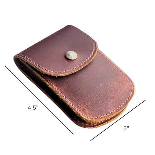 Leather Belt Holster for Men ? Full-Grain European Cowhide ? EDC Pouch for Tools, Lighter, Knife ? Rugged Handmade Sheath ? Fits Belts up to 2.5