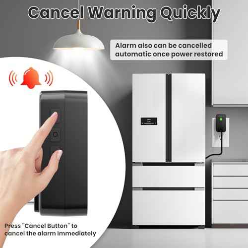 WiFi Power Failure Alarm, Outlet Power Loss Alarm with SmartLife App Notification, Loud 110dB Alert & LED Indicator & Voltage Detection, Mini Power Outlet Alert for Freezer, GFCI Trips, Sump Pump