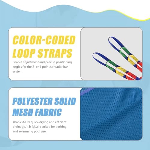 500lbs Mesh Full Body Sling for Lift - Patient Transfer Sling with Wide Pads for Elderly & Disabled,Compatible and Multi-Scene Transfer