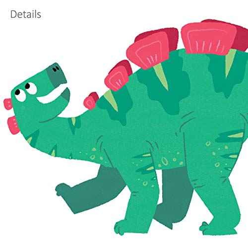 DECOWALL DS4-8032 Colourful Dinosaur Kids Wall Stickers Wall Decals Peel and Stick Removable Wall Stickers for Kids Nursery Bedroom Living Room B (Small)