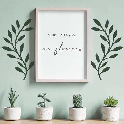 Vine Olive Branch Leaf Wall Stencils for Painting Large Pattern on Wall, Reusable Decorative Botanical Tree Leaves Template for Modern Floral Scandinavian Boho Painting Wall Art D?cor