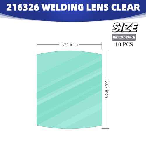 10pcs 216326 Front Lens Cover Helmet Outside Clear Lens Cover Replacement Compatible MP-10 EIite Tltanium DigltaleIite and Miller Series Welding Helmets