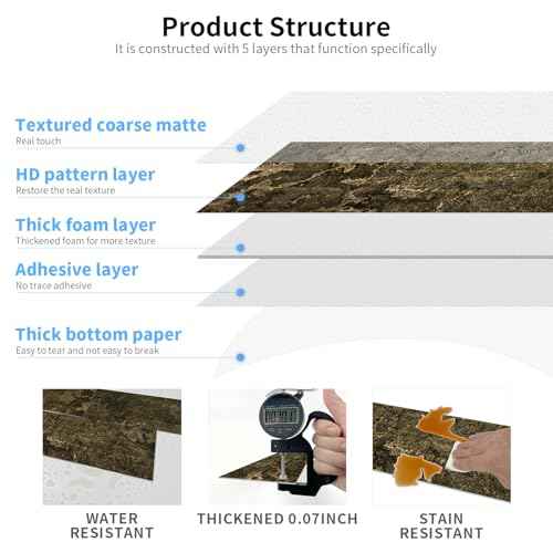 12 Sheets Kitchen Backsplash Tiles Peel and Stick, 12" x 6" Self Adhesive Kitchen Wall Tile Sticker PVC Self Adhesive Subway Tile Stick Waterproof Washroom Wall Panels