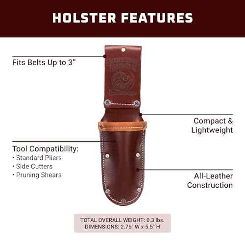 Occidental Leather Shear Holster - Universal Fit - Compact & Lightweight - Fits Up to a 3" Belt - Secure Tool Access - Durable - Made in USA