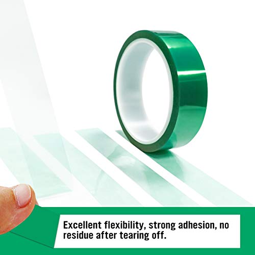 Powder Coating Tape, PET Tape with Silicone Adhesive, 2" x 36yd, is commonly Used for Baking, Painting and Fixing of Electronic Parts and Circuit Boards During Processing.