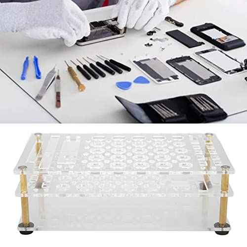 Heayzoki Screwdriver Storage Rack, Acrylic Tool Stand, Transparent, Portable & Lightweight, Ideal for Hardware Tools & Repair Items