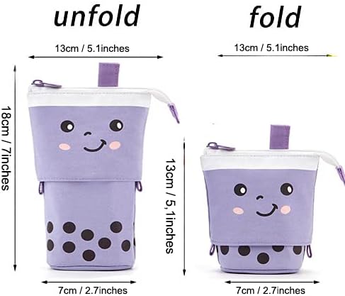 Telescopic Pencil Bag Pen Holder Pop Up Stationery Case, Stand-up Retractable Transformer Bag Standing Organizer, Great for Christmas Holiday New Year Office Bag