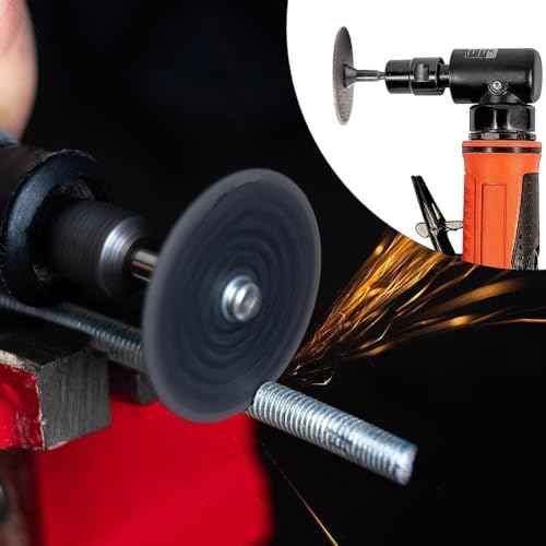 6pcs/Set Cut Off Wheel with 1/4 Stem Mounting Mandrel for Die Grinder, Metal Cutting Wheels Cutter Discs for Metal & Steel Rotary Tool Drill Attachment Bolt Cutter Discs(Color:Black)