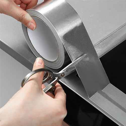 COSIMIXO Silver Aluminum Foil Duct Tape 4.0mil x 2 Inches x 20Yards,Heavy Duty,High Temperature Sealing and Patching,Perfect for HVAC,Air Ducts,Foamboard,Metal Repair,Insulation,Dryer Vent and More