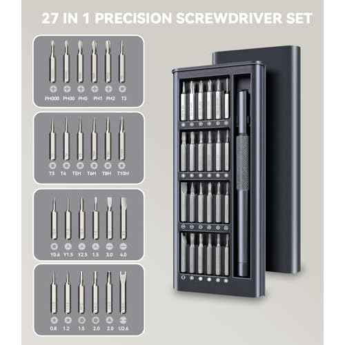 Small Precision Screwdriver Set - Electronics Repair Tiny Tool Kit [Super Durable],for Ring Doorbell, Laptop, Switch, PS5, Xbox, Macbook, iPhone, Watch, Glasses,Fathers Day Dad Gifts for Men