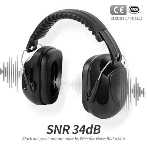Noise Reduction Ear Muffs for Adult, 34dB Noise Cancelling Headphone for Shooting