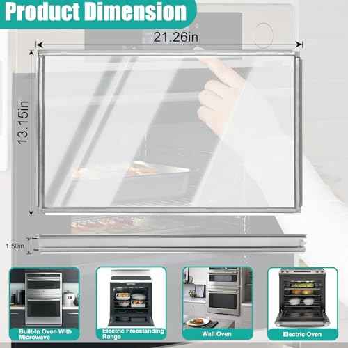 WB56X22160 Range Oven Inner Door Glass, Window Pack Assembly, Double-Layer Glass, Replacement part number: WB55T10154, WB56T10152, WB56X26391, 3379163, Compatible for GE Range/Electric Oven/Wall Oven