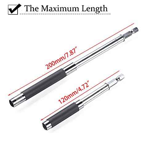 Magnetic Screw Drive Guide Drill Bit Tip Holder Screwdriver Bit Holder Drill Bit Extension Bar Drill Screw Adapter with 1/4 Inch Hex Shank, Set of 3
