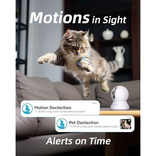 blurams Cameras for Home Security, 2K Pet Camera with Phone App, 5GHz/2.4GHz Dual-Band, 360¡Æ PTZ Indoor Cameras, 2-Way Talk, Motion Tracking, Color/IR Night Vision, Cloud&SD, Works with Alexa (4Pack)