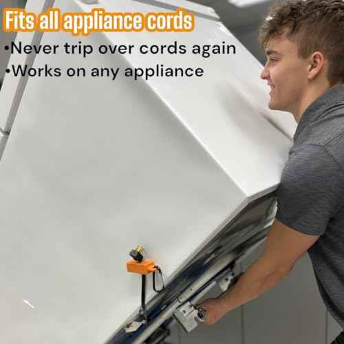 Reusable Cord holder, Versatile Rare Earth Magnetic cord organizer multi tool for appliance moving/repair use by electricians, technicians and movers. With carabiner included (black,orange