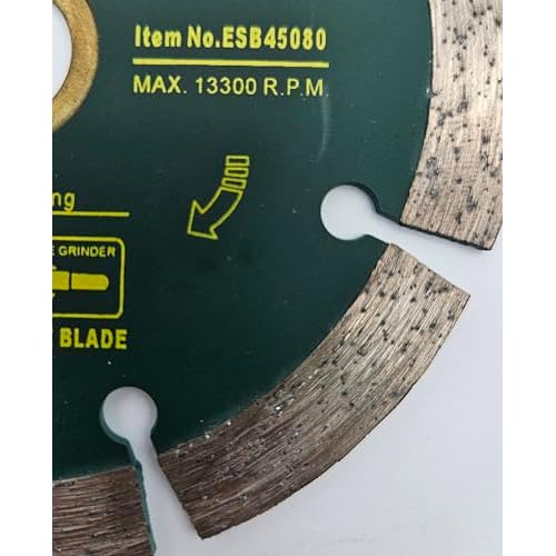 4.5" Econo Multi-Purpose Blade, Segmented Blade for Angle Grinder or Circular Saw, Wet/Dry Cutting for Brick, Block, Tile, Roof Tile, Stone, Concrete, Stucco and Cementitious Siding